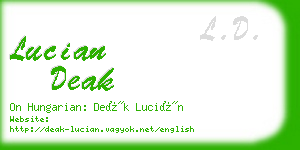lucian deak business card